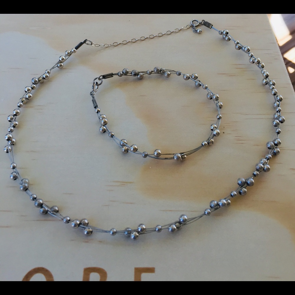 Sterling silver bracelet & necklace